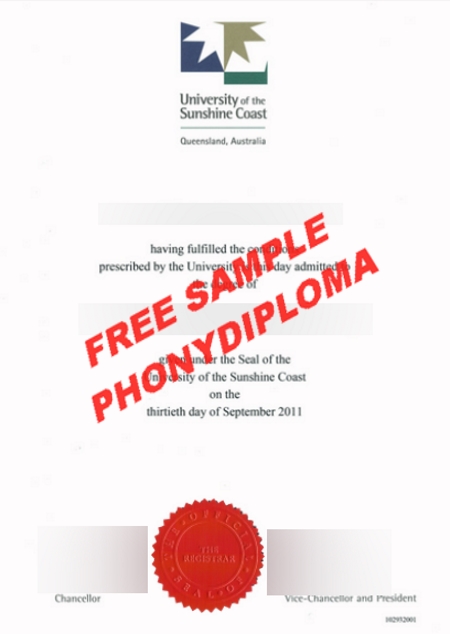 Australia University Of The Sunshine Coast Free Sample From Phonydiploma