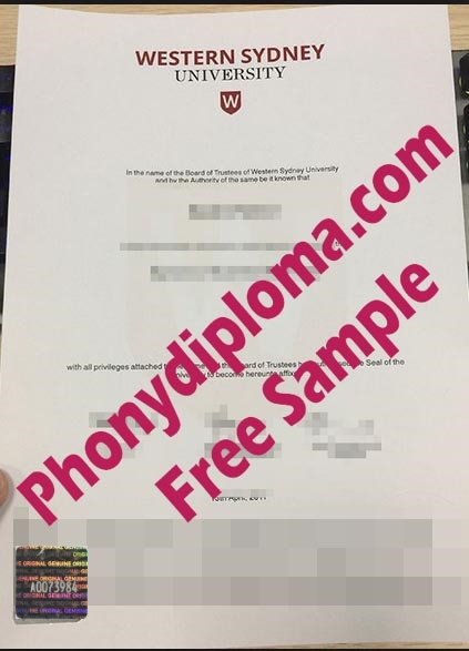 Australia Western Sydney University Free Sample From Phonydiploma