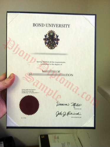 Bond University Australia Fake Diploma Sample From Phonydiploma