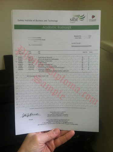 Sydney Institute Of Business And Technology Australia Fake Diploma Sample From Phonydiploma