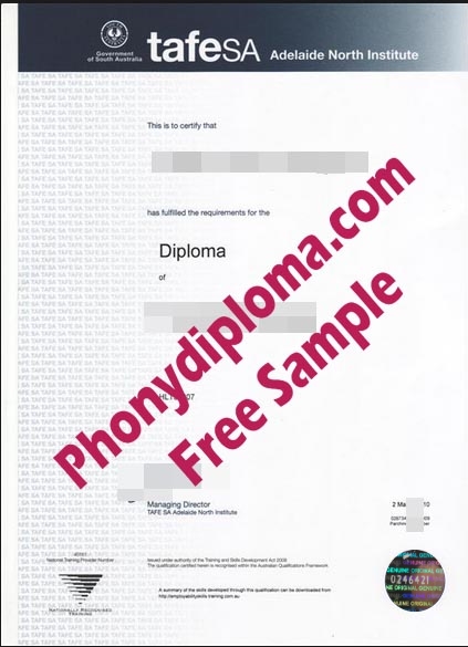 Tafe Sa Adelaide North Institute Free Sample From Phonydiploma