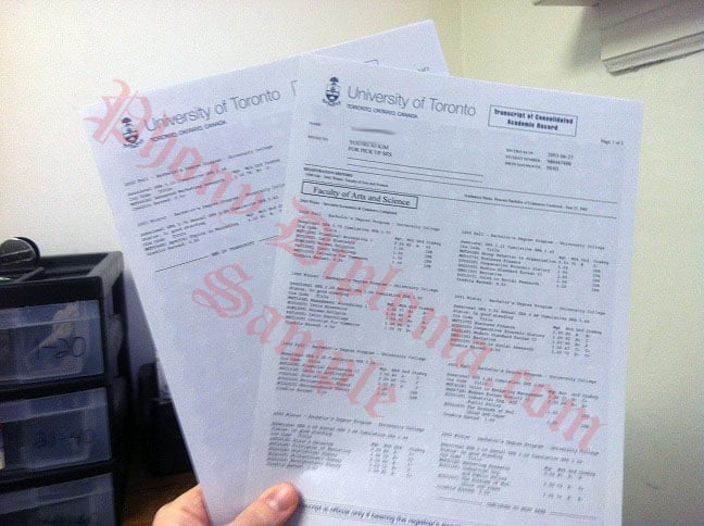 University Of Toronto Transcripts Fake Diploma From Canadian School From Phonydiploma