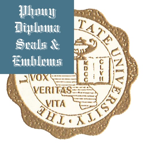 University Usa Fake Diploma Embossed Emblem Seal Phonydiploma