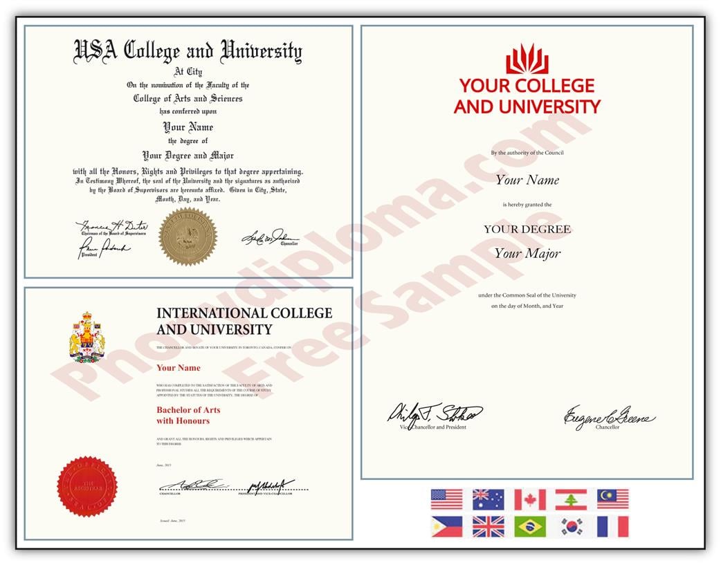 Buy Replacement & Novelty Fake College and University Diplomas & Transcripts