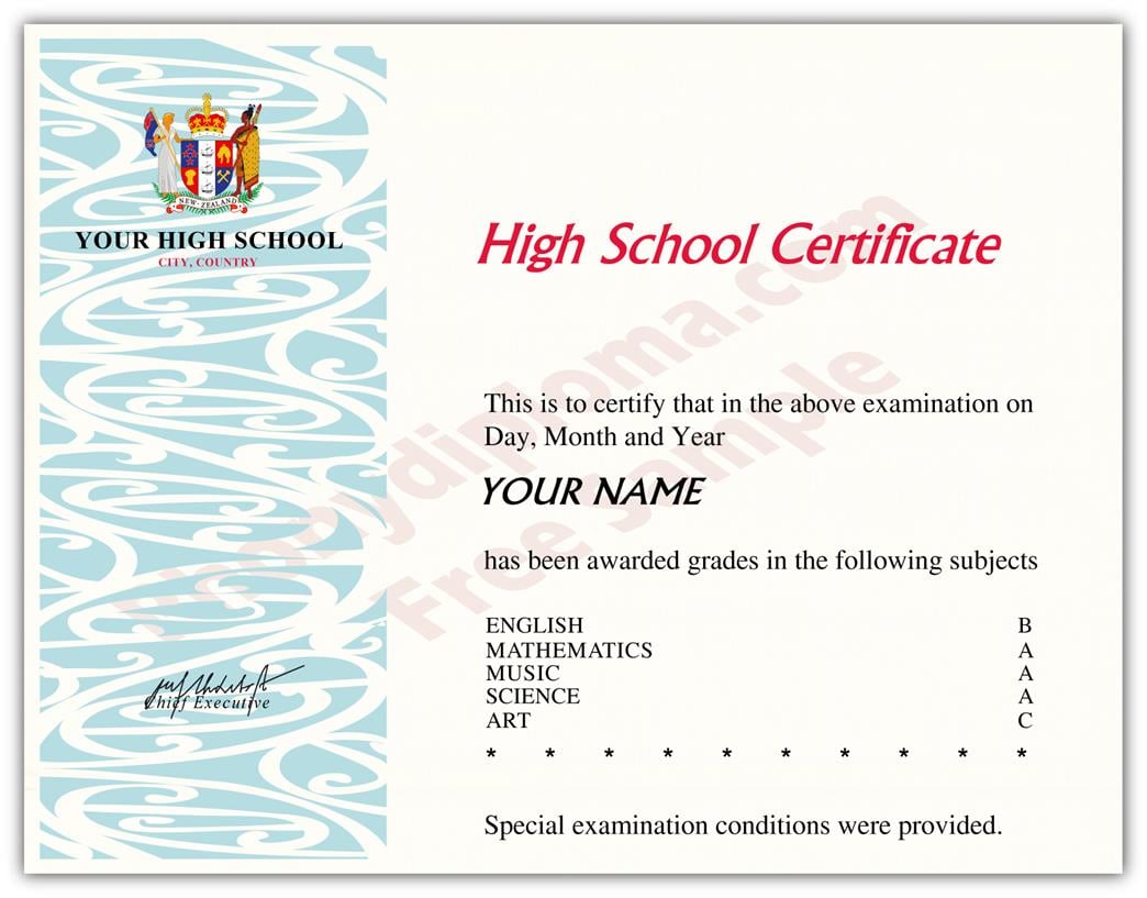 Fake High School Stock Design Diplomas