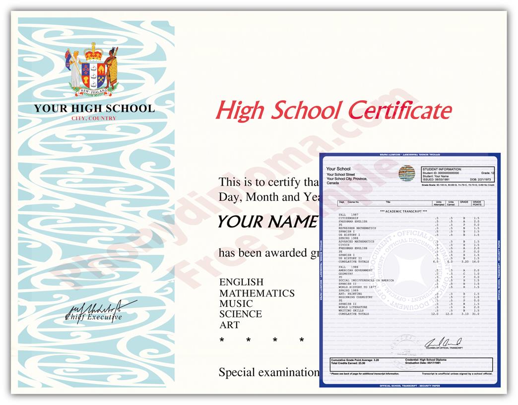 Fake High School Stock Design Diplomas