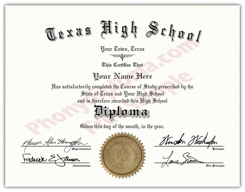 Fake USA High School Diplomas By State