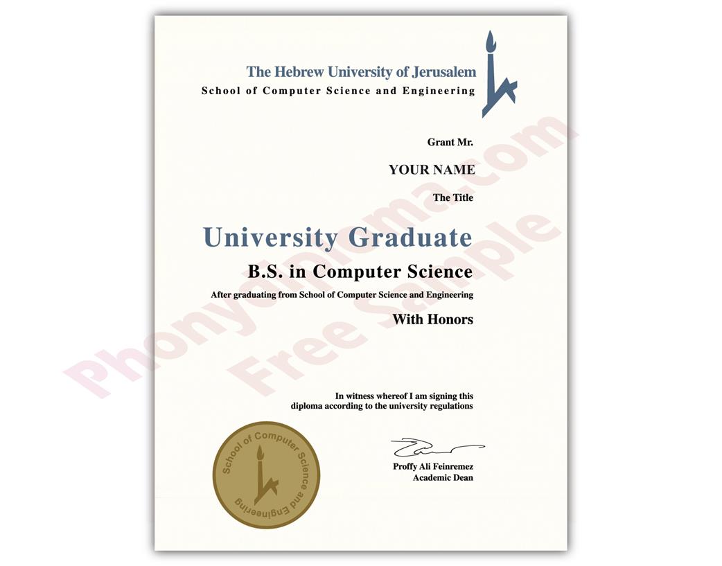 Buy Fake Diplomas and Transcripts from Israel