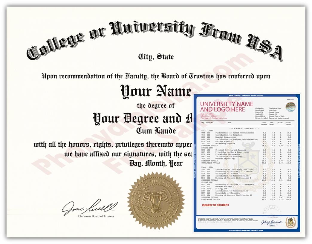 usa fake college diploma and transcripts state design degree diploma certificate