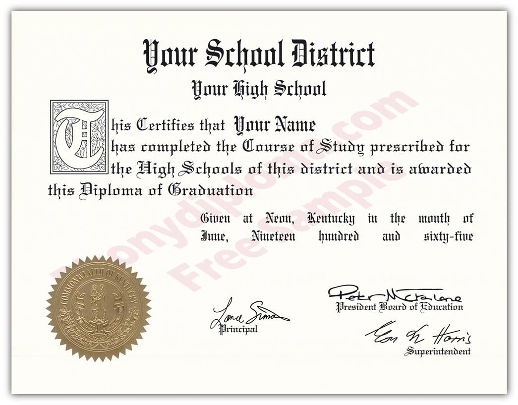 Fake High School Decade Design Diplomas