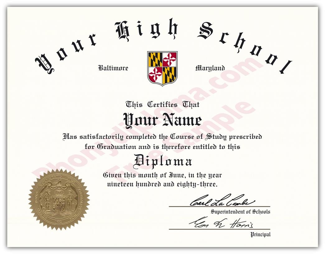 Fake High School Decade Design Diplomas