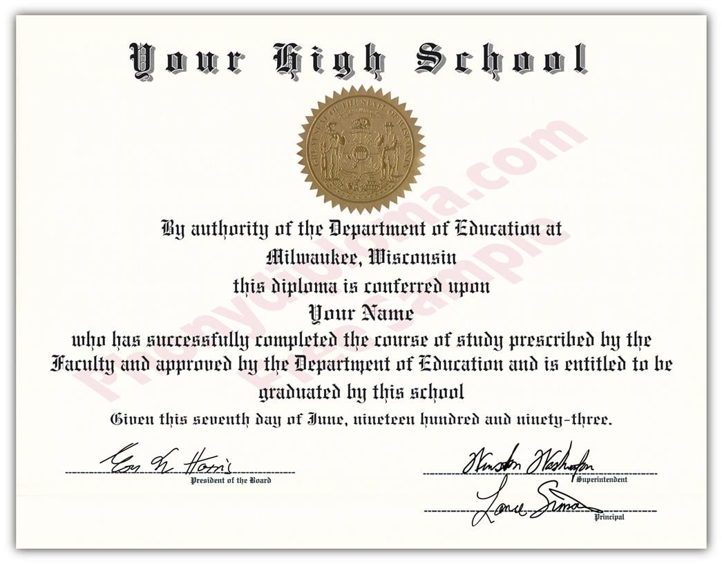 Fake High School Decade Design Diplomas