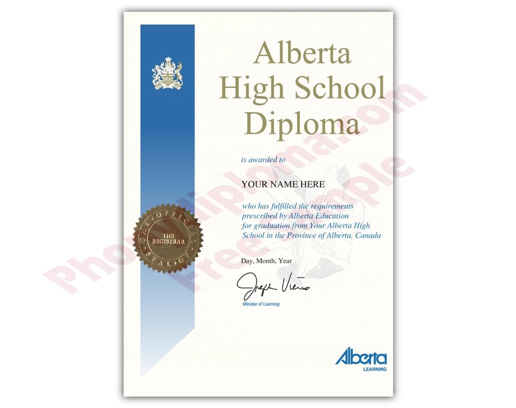 Canada Fake Secondary School Design Diplomas