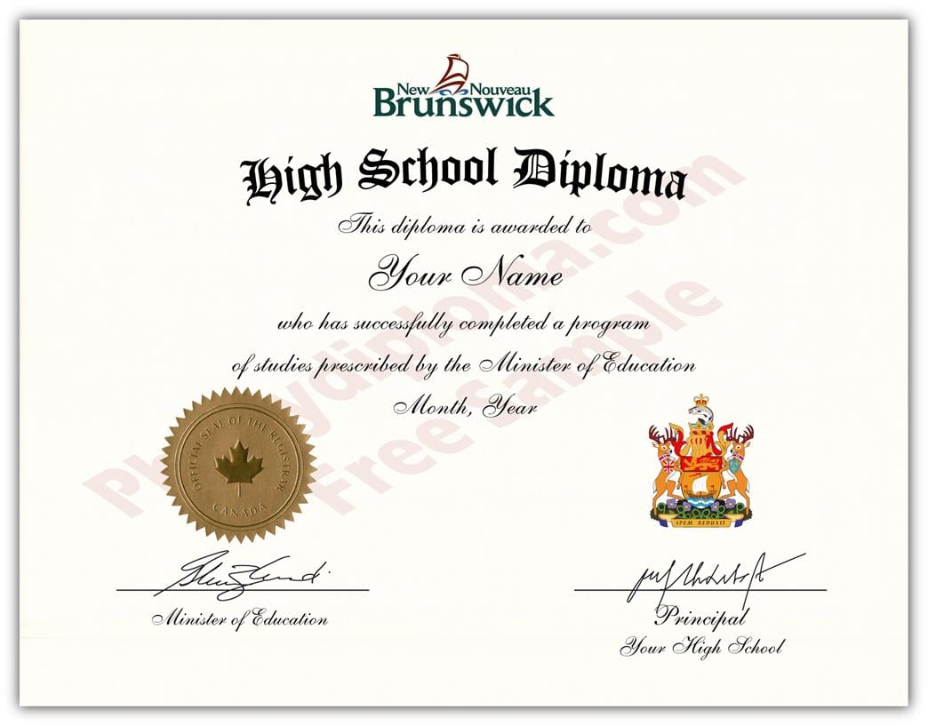 Canada Fake Secondary School Design Diplomas