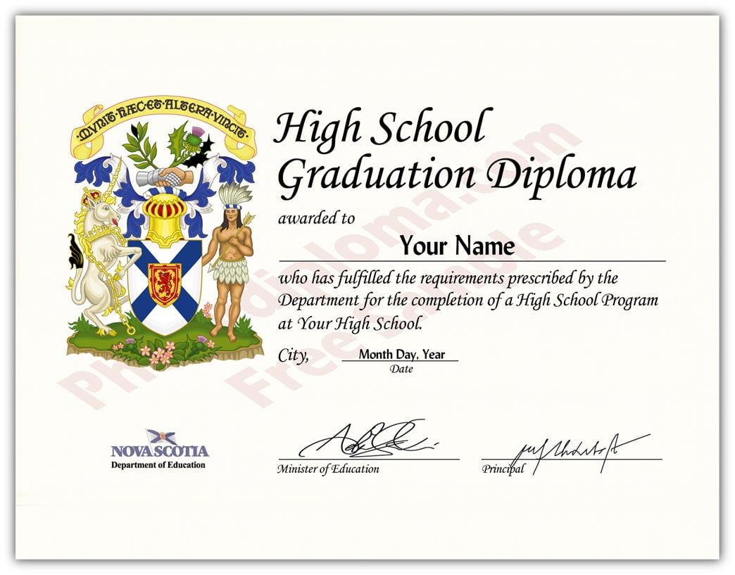 Canada Fake Secondary School Design Diplomas