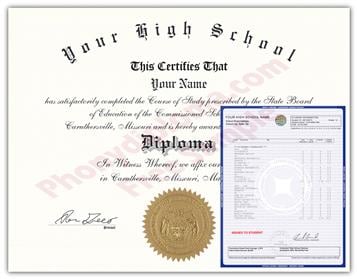 Fake High School Diplomas & Transcripts