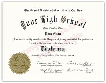 Fake High School Stock Design Diplomas