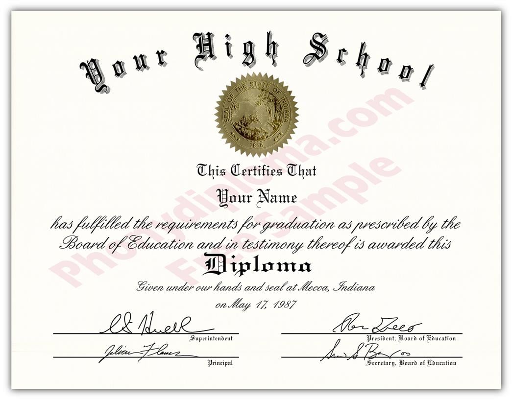Fake High School Stock Design Diplomas