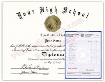 Fake High School Diplomas & Transcripts