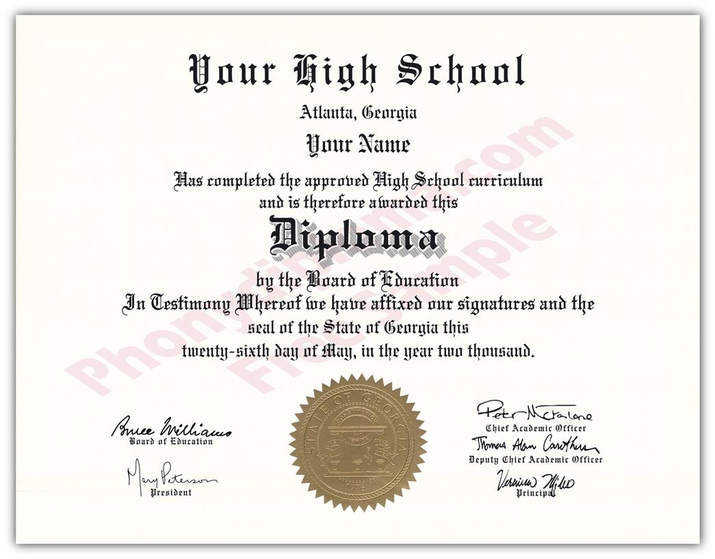 Fake High School Stock Design Diplomas