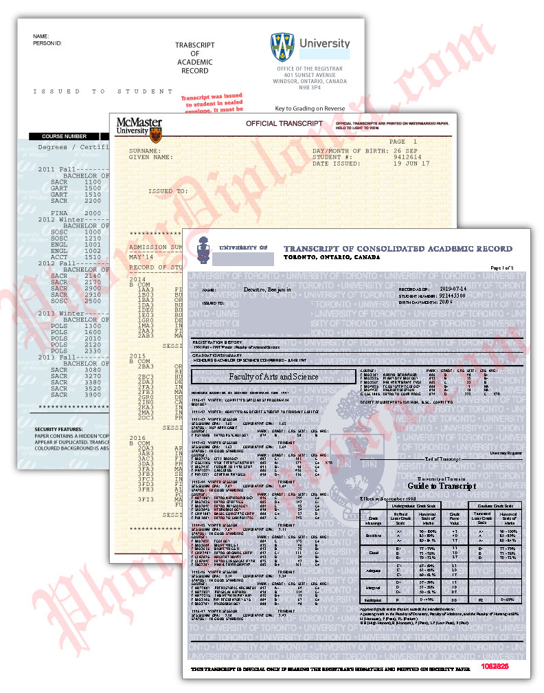 Custom transcripts reproduced from your scan