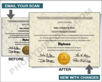 Custom Certificate from your scan