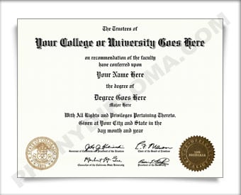 Fake USA College or University Diploma - General Stock Designs