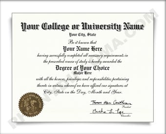 Fake USA College or University Diploma - General Stock Designs
