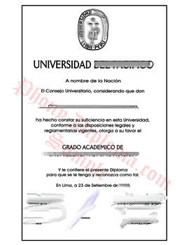 Fake Diploma from Peru University Peruvian D