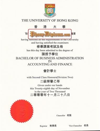 Fake Diploma from Hong Kong University Hong Kong D