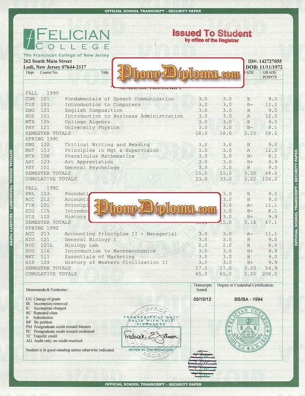 Original school papers