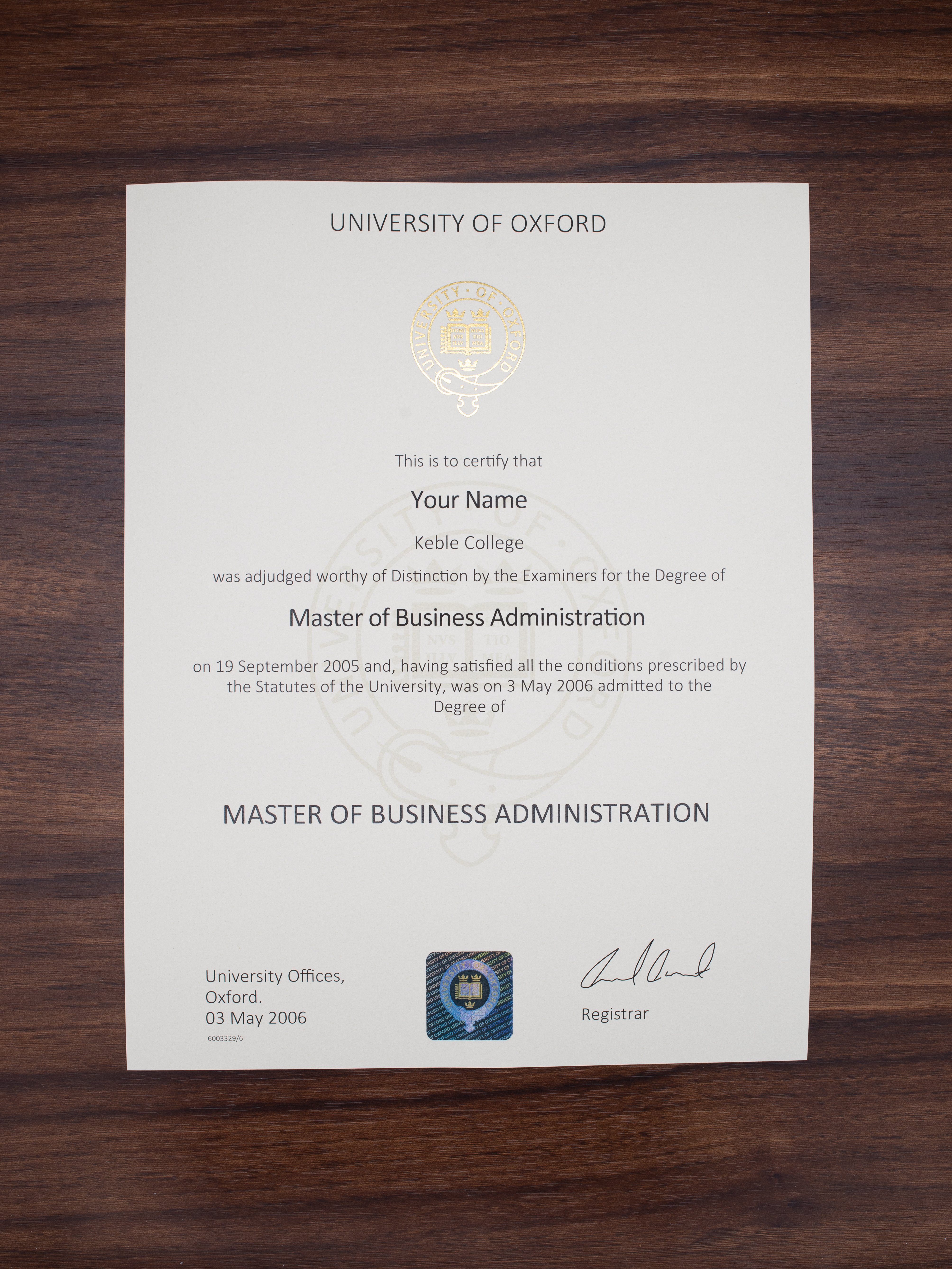 Fake Diploma from United Kingdom University 