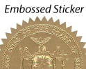 Embossed Sticker- FREE!