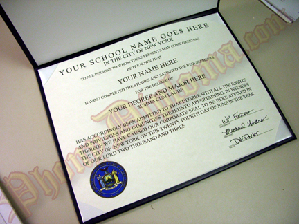 Fake Diplomas Presentation Folder