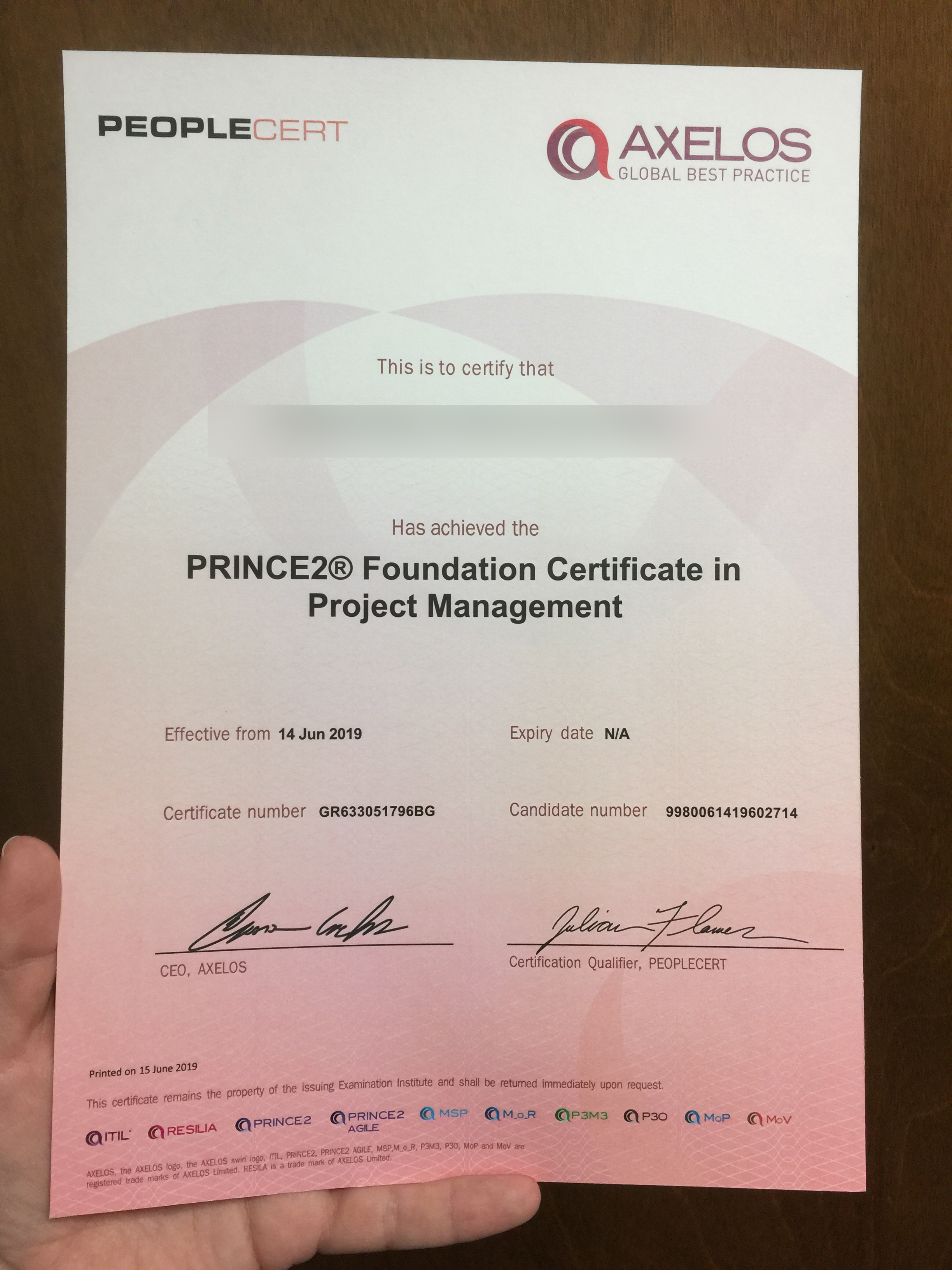 Certificate Sample