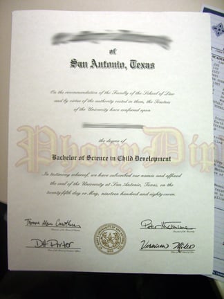 Fake Diploma Sample 7 · United States