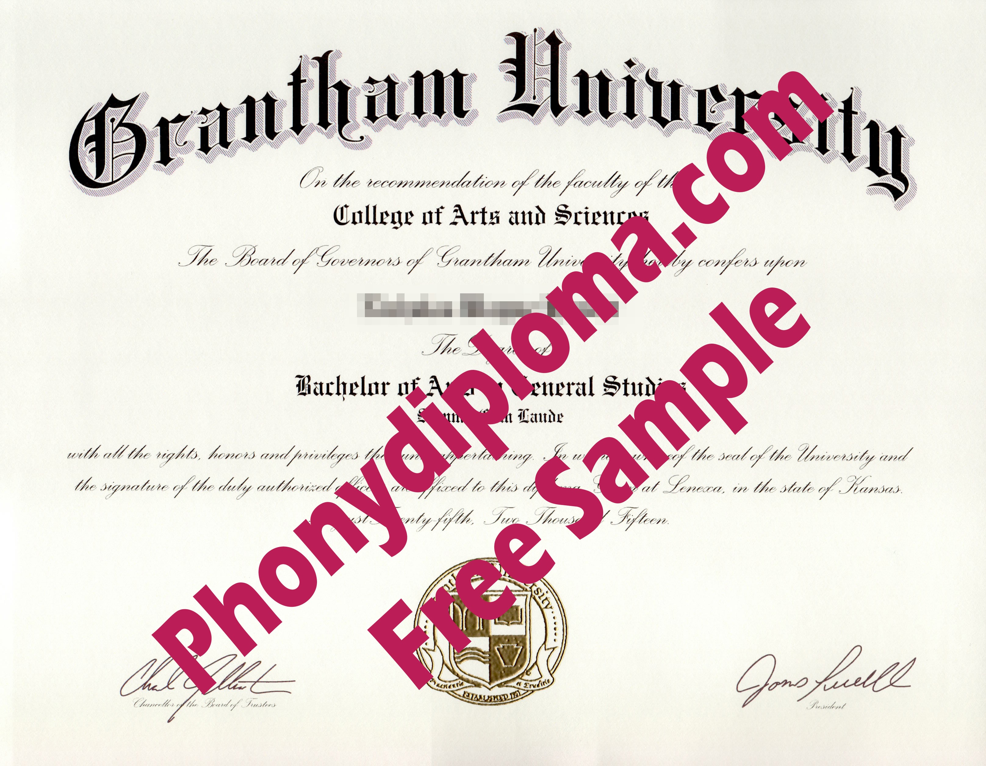 Grantham University Free Sample From Phonydiploma · United States
