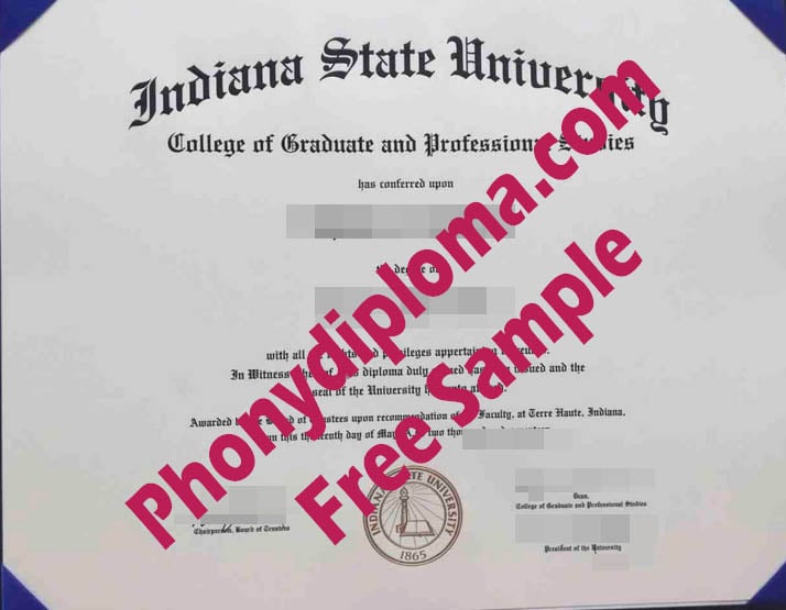 Indiana State University Free Sample From Phonydiploma · United States