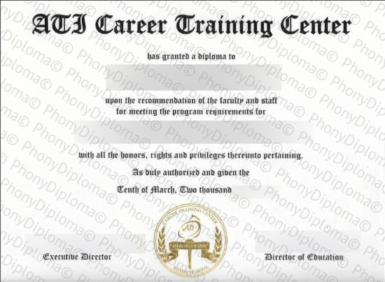 Usa Ati Career Training Center Free Sample From Phonydiploma · United States