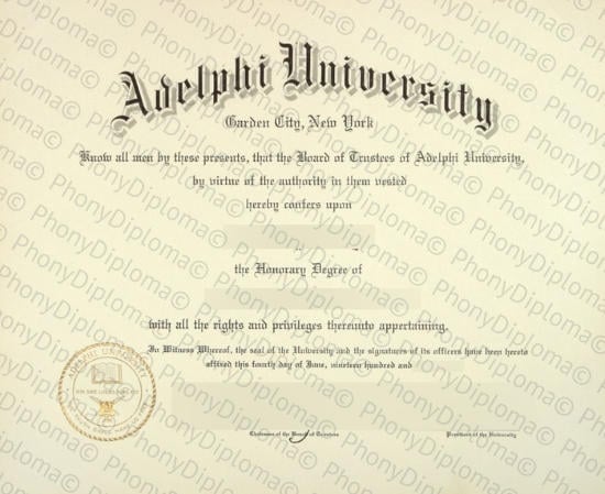 Usa Adephi University Free Sample From Phonydiploma · United States