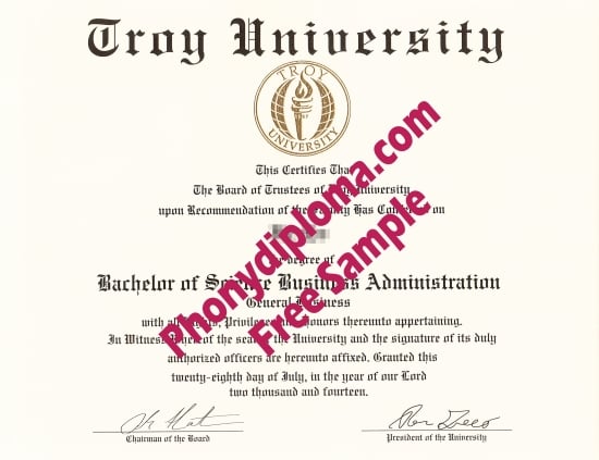 Usa Alabama Troy University Free Sample From Phonydiploma · United States