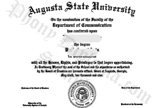 Usa Augusta State University Free Sample From Phonydiploma · United States