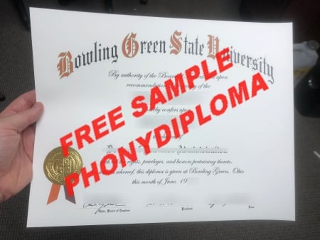 Usa Bowling Green State University Free Sample From Phonydiploma · United States