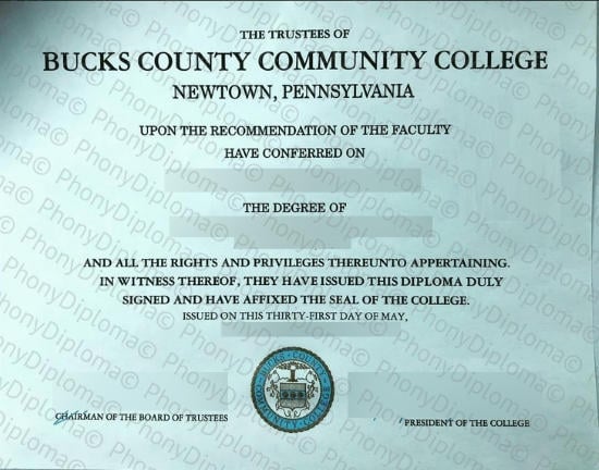 Usa Bucks County Community College Free Sample From Phonydiploma · United States