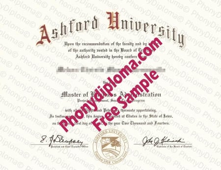 Usa Caifornia Ashford University Free Sample From Phonydiploma · United States
