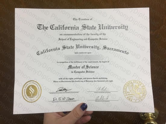 Usa Cal State Sacramento Photo Free Sample From Phonydiploma · United States