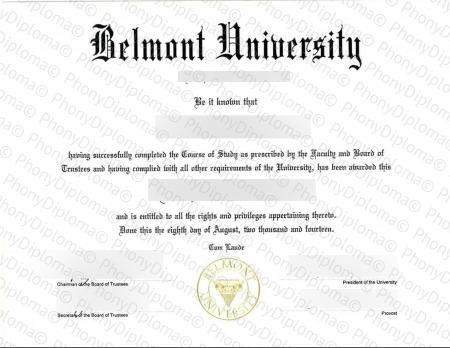 Usa California Belmont University Free Sample From Phonydiploma (1) · United States