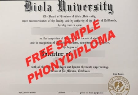 Usa California Biola University Free Sample From Phonydiploma · United States