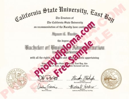 Usa California State University East Bay Free Sample From Phonydiploma · United States