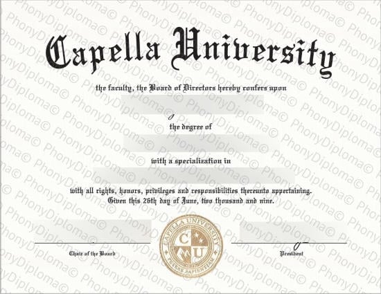 Usa Capella University Fake Diploma From Phonydiploma · United States